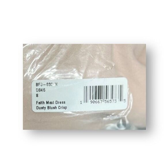 Show Me Your MuMu S Faith Maxi Dress Pink Chiffon Blush Spaghetti Strap Formal - Picture 3 of 8